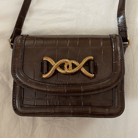 Zara Animal Print Brown Crossbody Bag - Picture 5 of 8